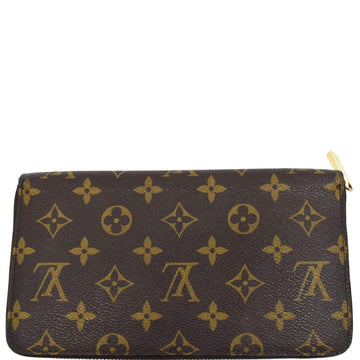 LOUIS VUITTON Zippy Organizer Monogram Canvas Wallet Brown