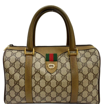 GUCCI  Doctor GG Canvas Boston Satchel Bag Beige
