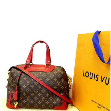 LOUIS VUITTON Retiro NM Monogram Canvas Shoulder Bag Coquelicot