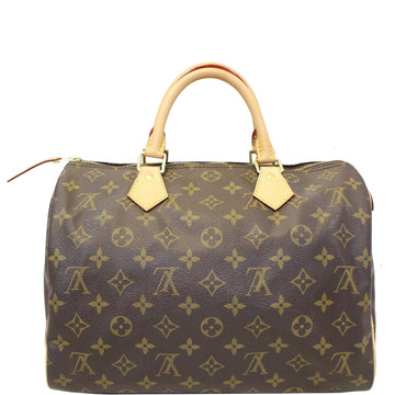 LOUIS VUITTON Speedy 30 Monogram Canvas Satchel Bag
