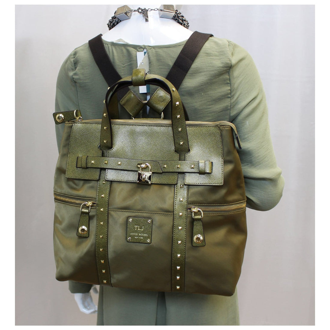 Henri Bendel Jetsetter Snake Convertible Backpack