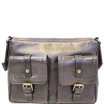 LOUIS VUITTON Brown Utah Leather Wichita Messenger Bag