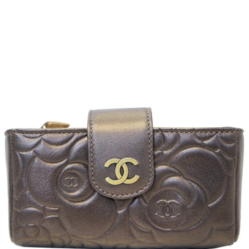 CHANEL Caviar Leather Quilted O-Mini Phone Holder Clutch
