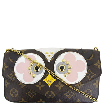 LOUIS VUITTON Pochette Felicie Owl Monogram Chain Crossbody Bag - 20% OFF