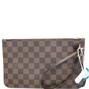 LOUIS VUITTON Pochette Wristlet Pouch Damier Ebene Neverfull MM