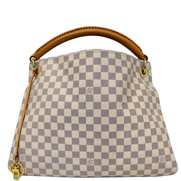 LOUIS VUITTON Artsy MM Damier Azur Shoulder Bag White