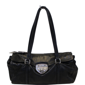 Prada Black  Leather Shoulder Bag