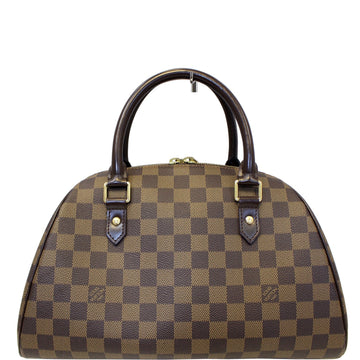 LOUIS VUITTON Ribera MM Damier Ebene Brown Satchel Bag