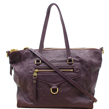 LOUIS VUITTON Lumine PM Monogram Empreinte Leather Shoulder Bag Plum