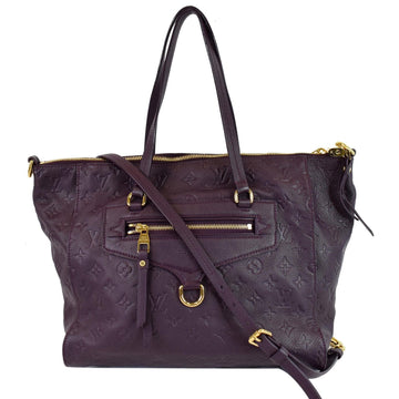 LOUIS VUITTON Lumine PM Monogram Empreinte Leather Shoulder Bag Plum