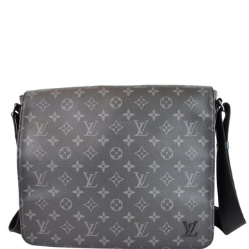 LOUIS VUITTON District PM Monogram Eclipse Messenger Bag Black