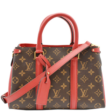 LOUIS VUITTON Soufflot BB Monogram Canvas Shoulder Crossbody Bag Cerise