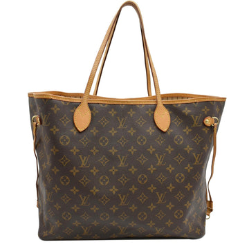 LOUIS VUITTON Neverfull GM Monogram Canvas Tote Bag Brown