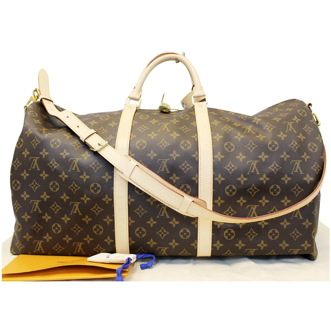 LOUIS VUITTON Keepall 60 Bandouliere Monogram Canvas Travel Bag
