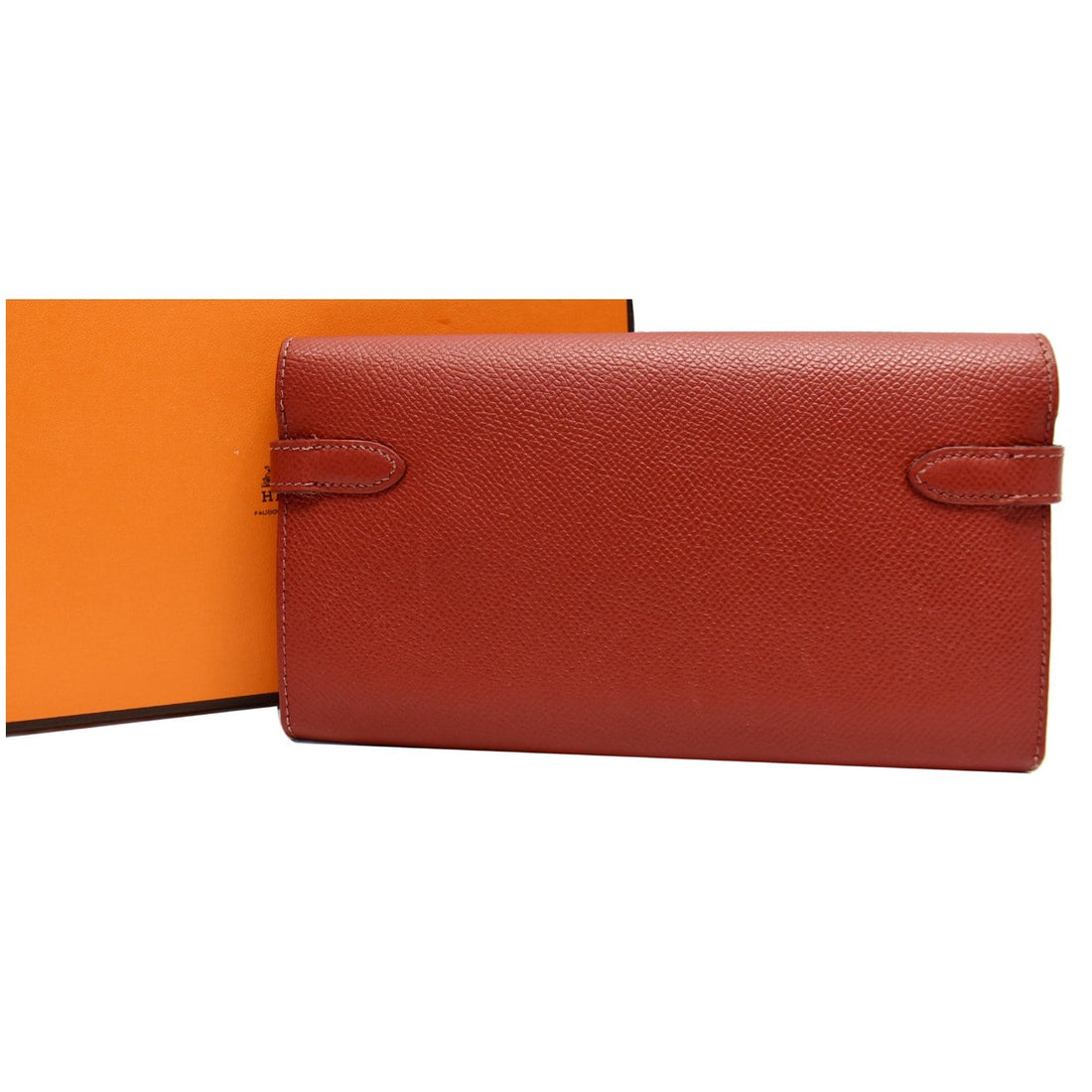HERMES Kelly Epsom Leather Wallet Red