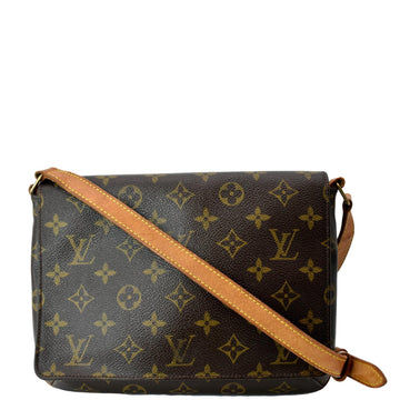 LOUIS VUITTON Mtte Tango Monogram Canvas Crossbody Bag Brown