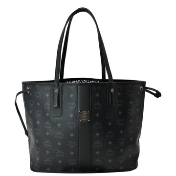MCM Liz Visetos Reversible Shopper Tote Bag Black