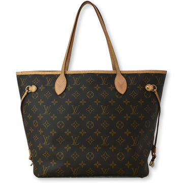 LOUIS VUITTON Neverfull MM Monogram Canvas Tote Bag Brown