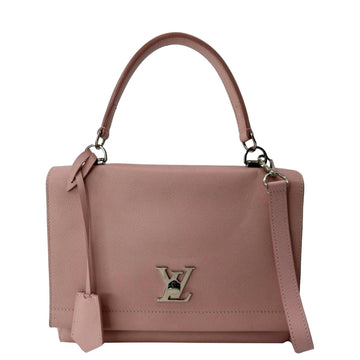 LOUIS VUITTON Lockme II  Leather Shoulder Bag Pink