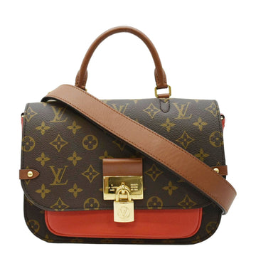 LOUIS VUITTON Vaugirard Monogram Canvas Shoulder Bag Coquelicot