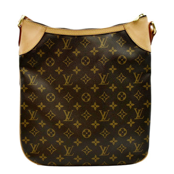 LOUIS VUITTON Odeon MM Monogram Canvas Crossbody Bag Brown