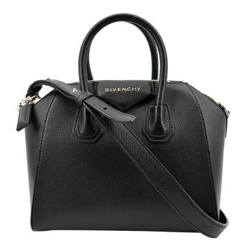 GIVENCHY Antigona Mini Leather Shoulder Bag Black