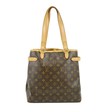 LOUIS VUITTON Batignolles Vertical Monogram Canvas Tote Bag Brown