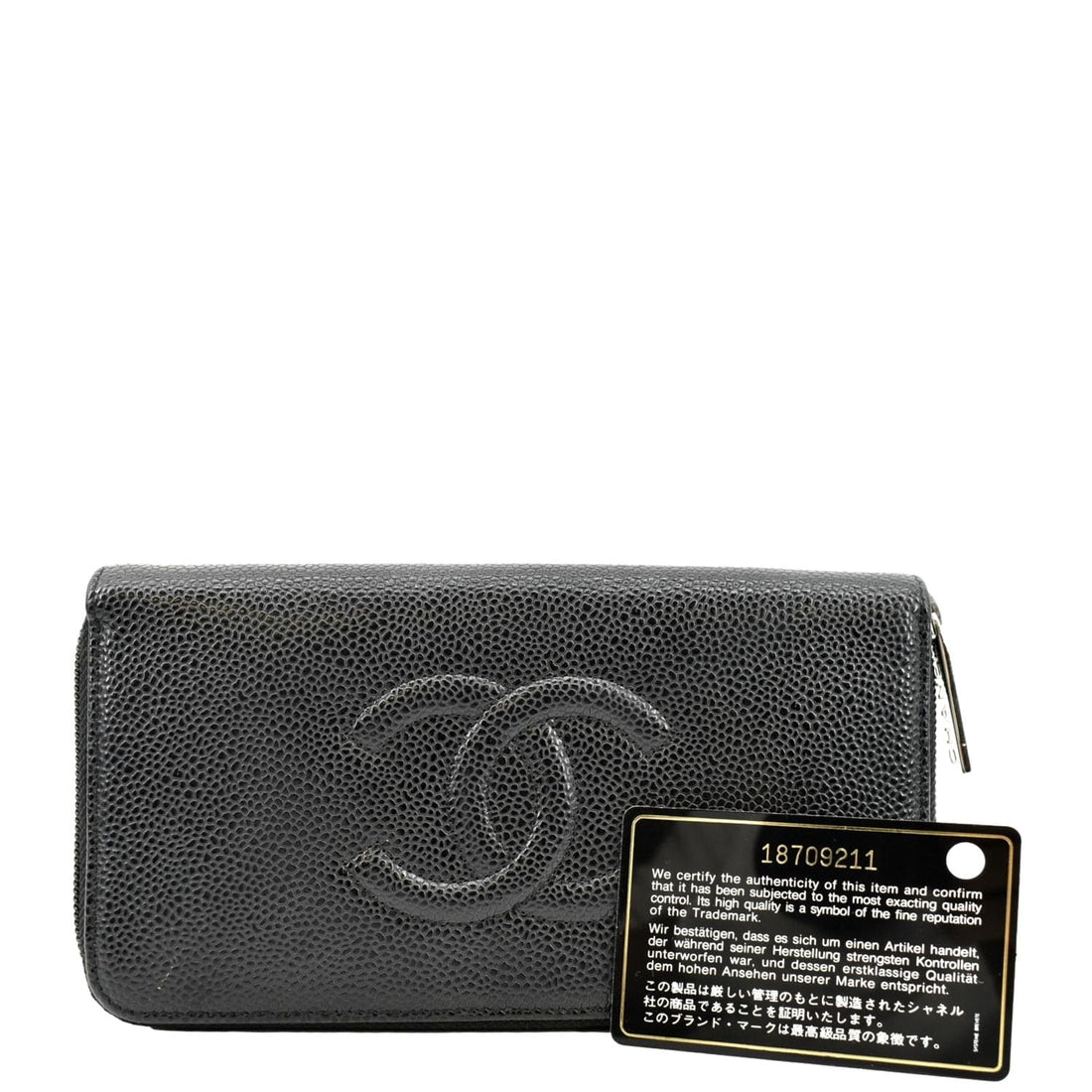 CHANEL Timeless CC Zipped Organizer Wallet Black