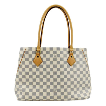 LOUIS VUITTON Calvi Damier Azur Shoulder Bag White