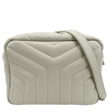 YVES SAINT LAURENT Loulou Y Small  Leather Crossbody Bag White