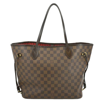 LOUIS VUITTON Neverfull MM Damier Ebene Shoulder Bag Brown