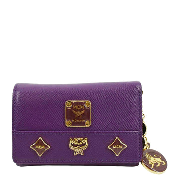 MCM  Bifold Leather Wallet Purple