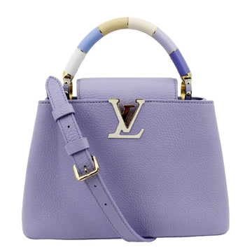 LOUIS VUITTON Capucines BB Taurillon Leather Shoulder Bag Purple