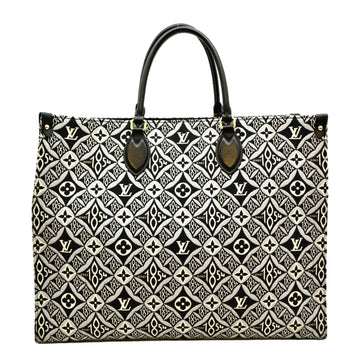 LOUIS VUITTON Onthego GM 1854 Jacquard Tote Bag Grey