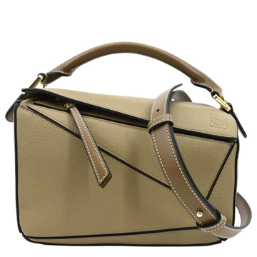 LOEWE Puzzle  Leather Shoulder Bag Sand Mink