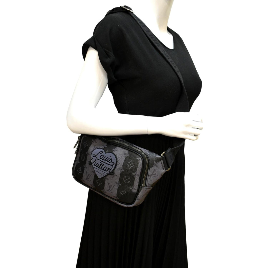 LOUIS VUITTON Modular Sling Monogram Eclipse Shoulder Bag Black