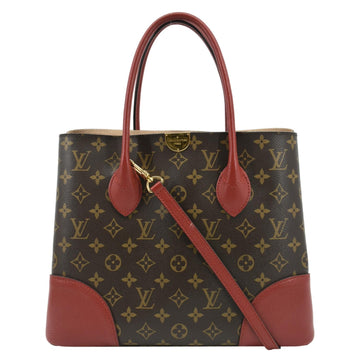 LOUIS VUITTON Flandrin Monogram Canvas Tote Shoulder Bag Cerise Cherry