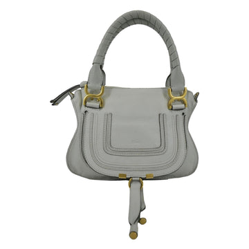 CHLOE Marcie Small  Leather Shoulder Bag Grey