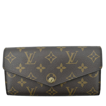 LOUIS VUITTON Sarah Monogram Canvas Wallet Brown