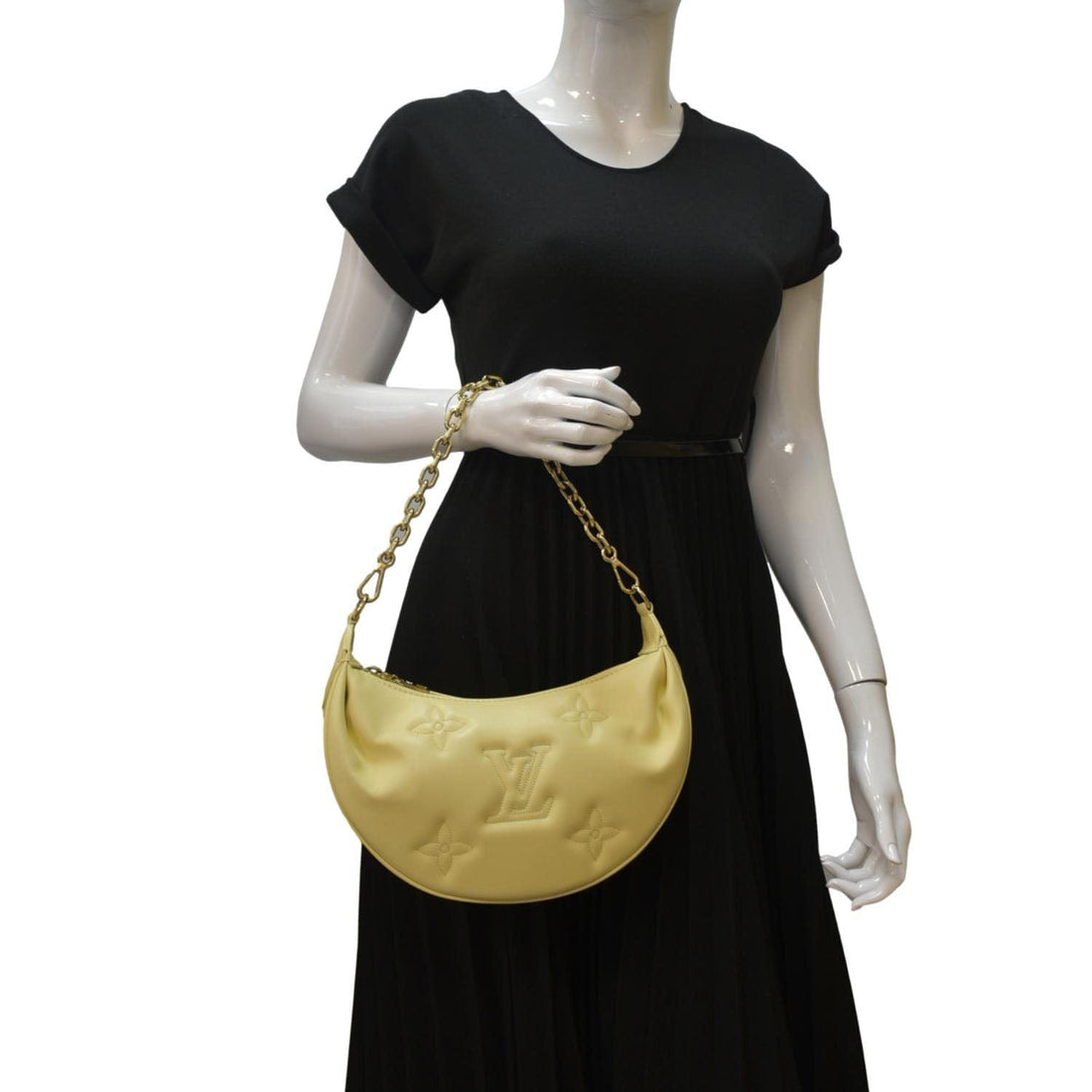 LOUIS VUITTON Over The Moon Bubblegram  Leather Crossbody Bag Banana Yellow