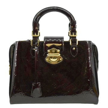 LOUIS VUITTON Melrose Avenue Monogram Vernis Leather Satchel Bag Amarante
