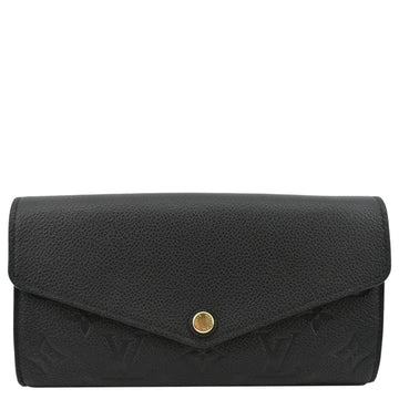 LOUIS VUITTON Sarah Monogram Empreinte Leather Wallet Black