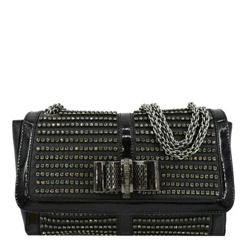 CHRISTIAN LOUBOUTIN Charity Studded Leather Shoulder Bag Black