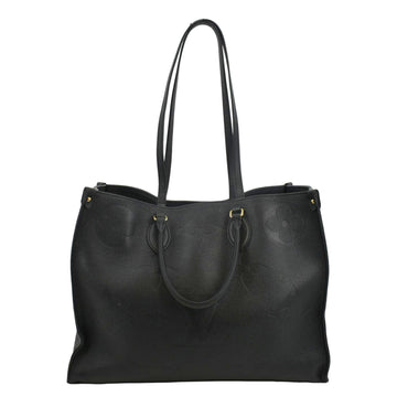 LOUIS VUITTON Onthego GM Monogram Empreinte Leather Tote Bag Black
