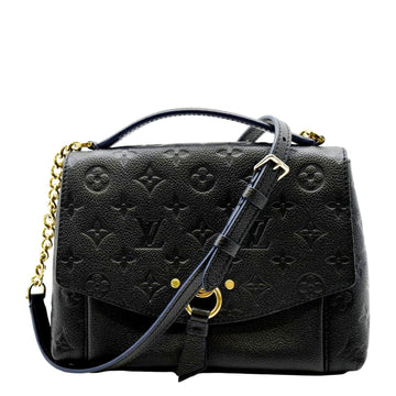 LOUIS VUITTON Blanche BB Empreinte Leather Shoulder Bag Black
