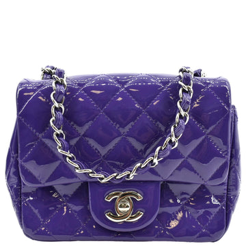 CHANEL Mini Flap New 1:1 Rep  Leather Shoulder Bag Purple