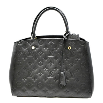 LOUIS VUITTON Montaigne MM Monogram Empreinte Satchel Bag Black