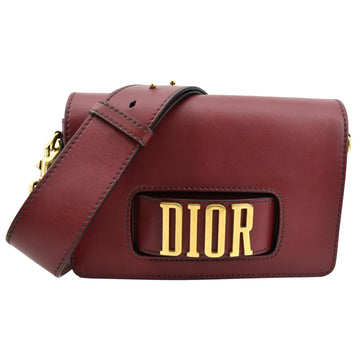 CHRISTIAN DIOR Dio(r)evolution Flap  Shoulder Bag Dark Red