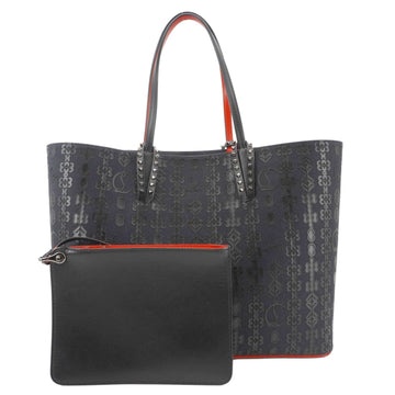 CHRISTIAN LOUBOUTIN Cabata Leather Tote Bag Navy Blue