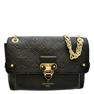 LOUIS VUITTON Vavin PM Monogram Empreinte Leather Shoulder Bag Black